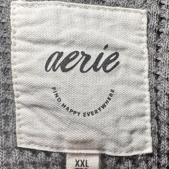 Aerie Lumberjane Waffle Oversized Shacket XXL - Picture 3 of 7